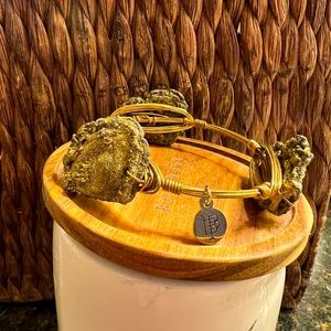 Used Bourbon and Boweties gold stone bracelet